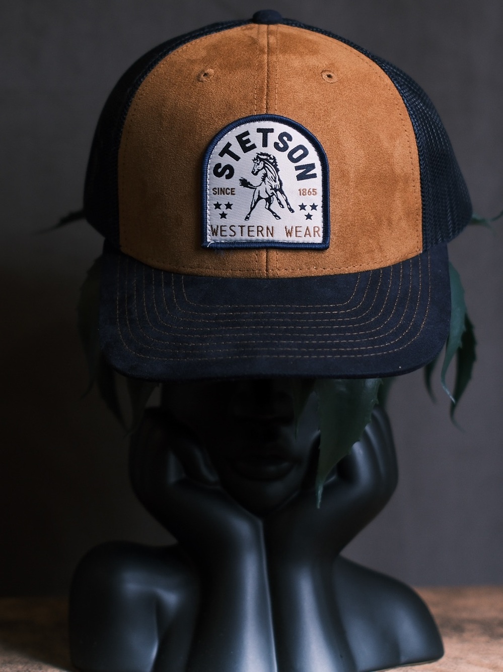 Stetson Two-Tone Trucker Cap in blue & Cream
